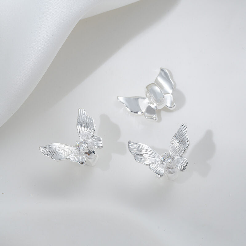 Zirconium-inlaid butterfly spacer beads with holes