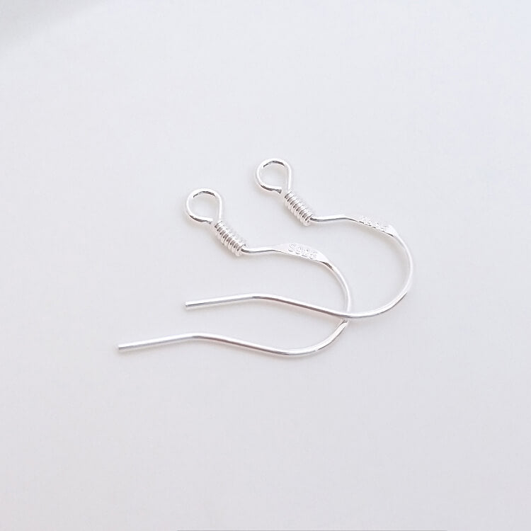 S925 pure silver ear hooks plated with 18K real gold, white gold and 14K gold