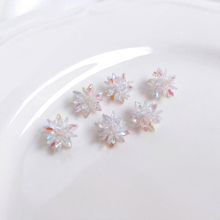 Zircon woven snowflake ball DIY pendant spacer beads
