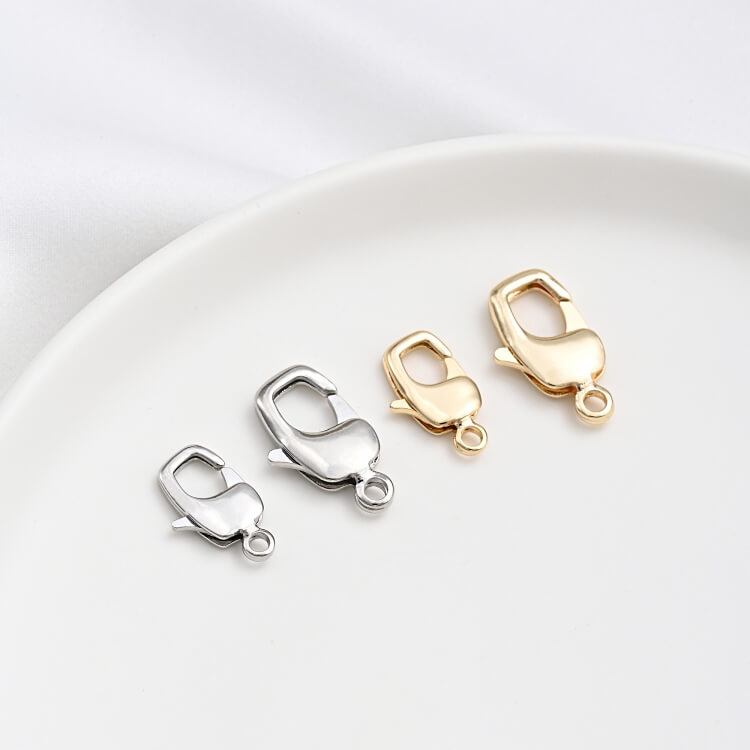 Crab claw lobster clasp 14k gold-plated platinum