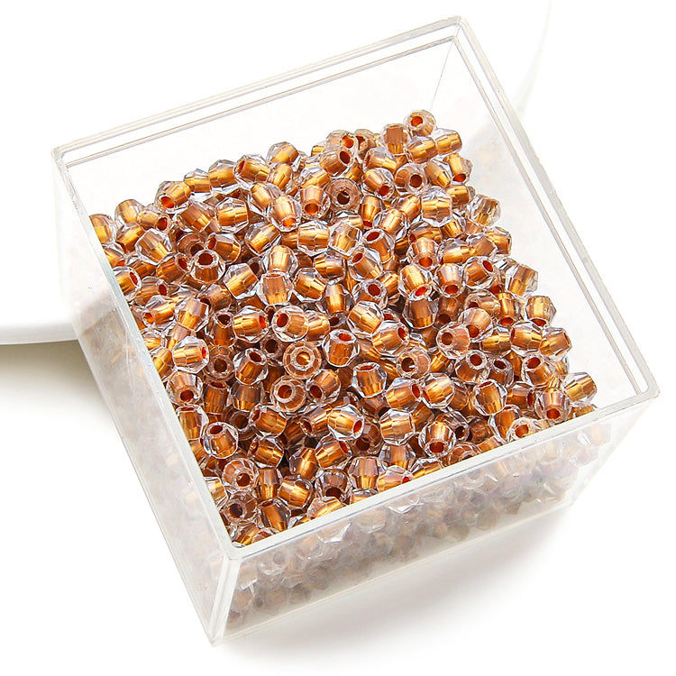 Crystal Glass Beads – Rhombus Antique Bronze 4mm (100 pcs)
