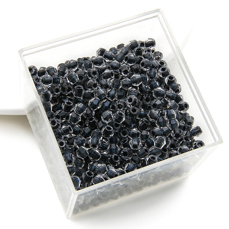 Crystal Glass Beads – Rhombus Black 4mm (100 pcs)