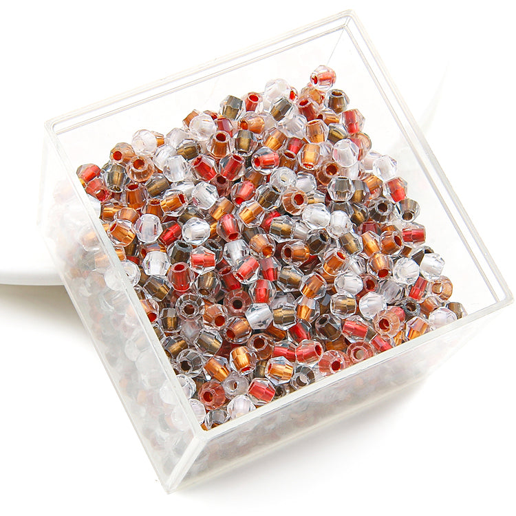 Crystal Glass Beads – Rhombus Coffee Mix 4mm (100 pcs)