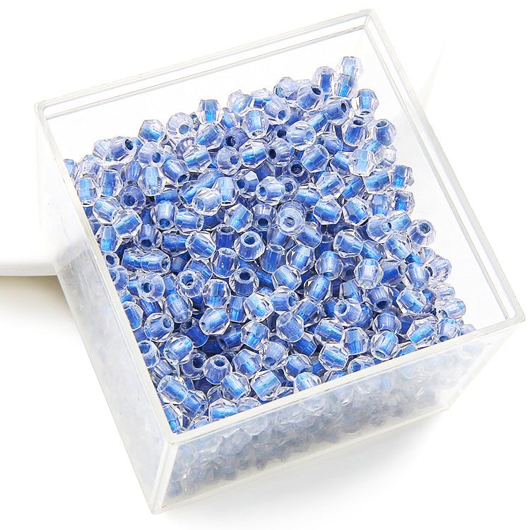 Crystal Glass Beads – Rhombus Iridescent Blue 4mm (100 pcs)