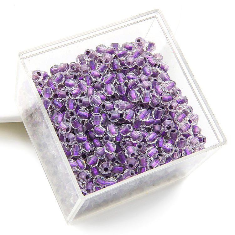 Crystal Glass Beads – Rhombus Iridescent Purple 4mm (100 pcs)