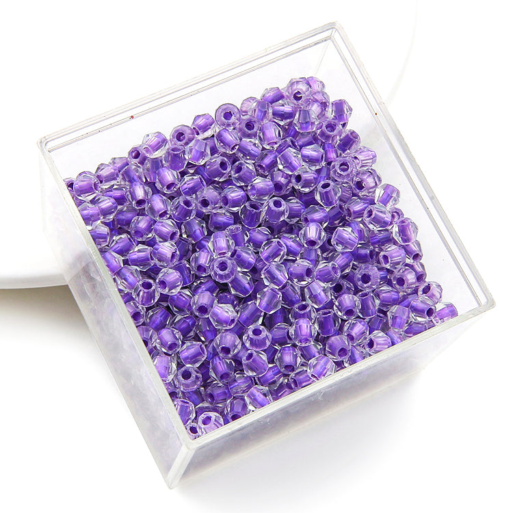 Crystal Glass Beads – Rhombus Lilac Purple 4mm (100 pcs)