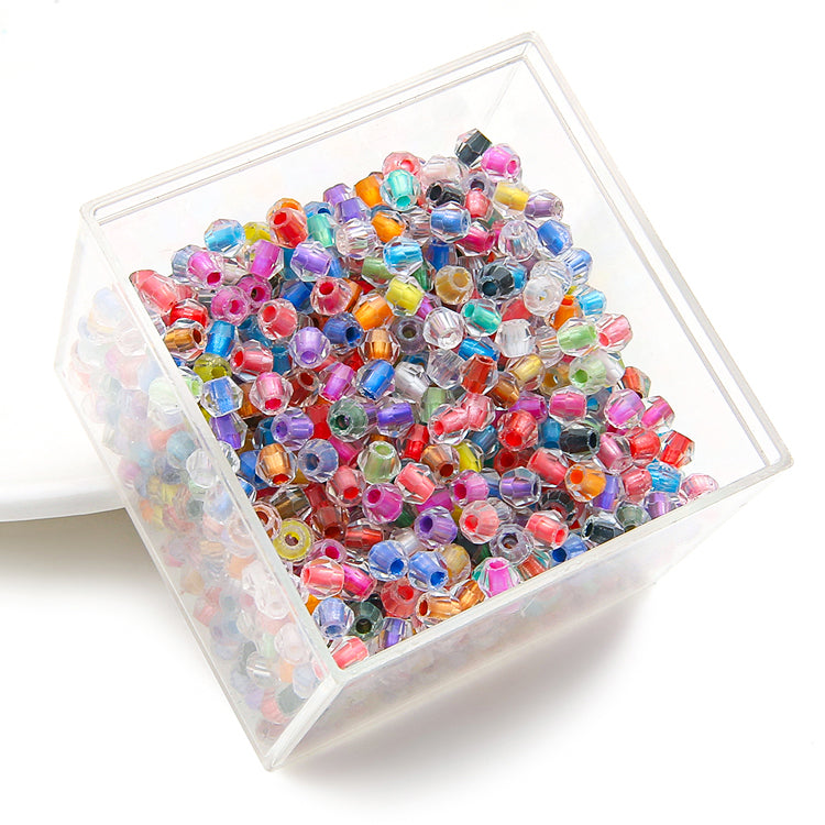 Crystal Glass Beads – Rhombus Random Mix 4mm (100 pcs)