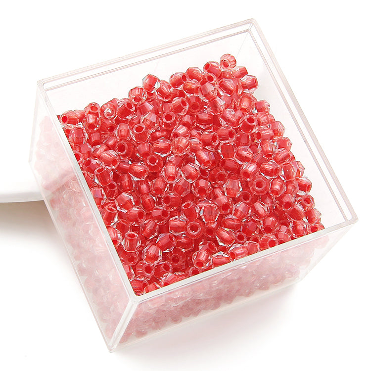 Crystal Glass Beads – Rhombus Red 4mm (100 pcs)