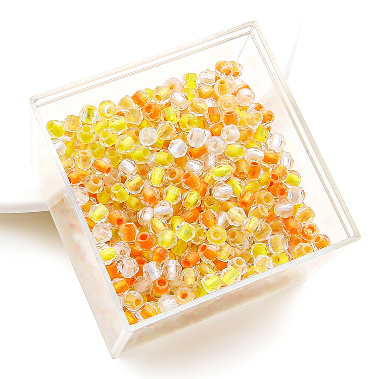 Crystal Glass Beads – Rhombus Yellow Mix 4mm (100 pcs)