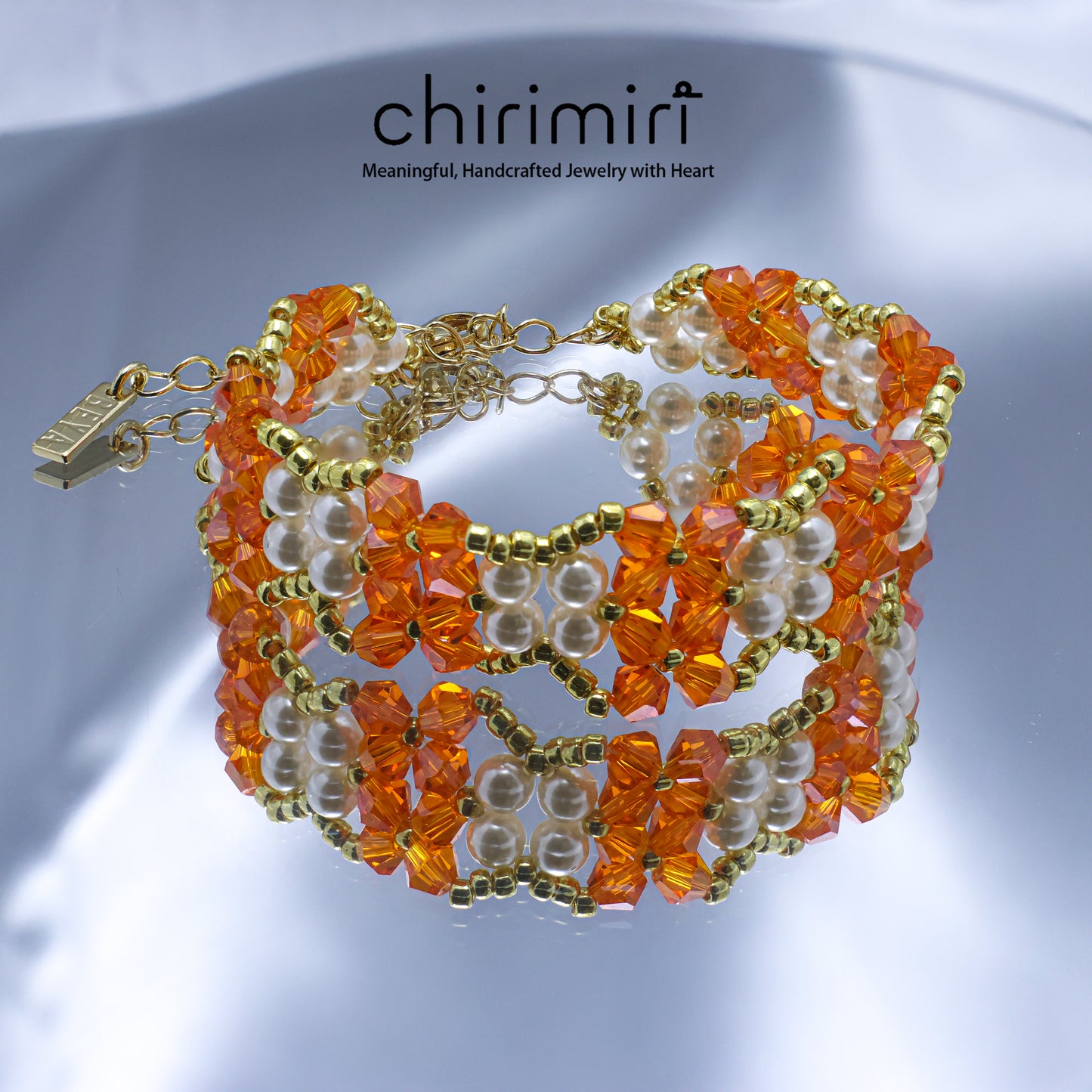 Chirimiri Handmade Crystal & Pearl Series Bracelet – Apollo’s Muse Inspired