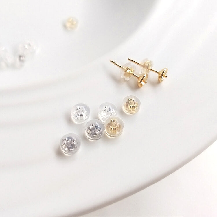 Ear Stoppers,14K Gold Plated & Sterling Silver Earring Backs, Hypoallergenic Secure Ear Plugs