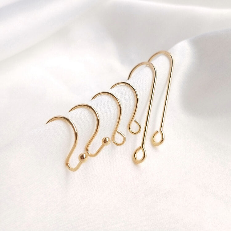 Earring Hooks – 14K Gold Plated Durable French Hook Earwires for DIY Jewelry