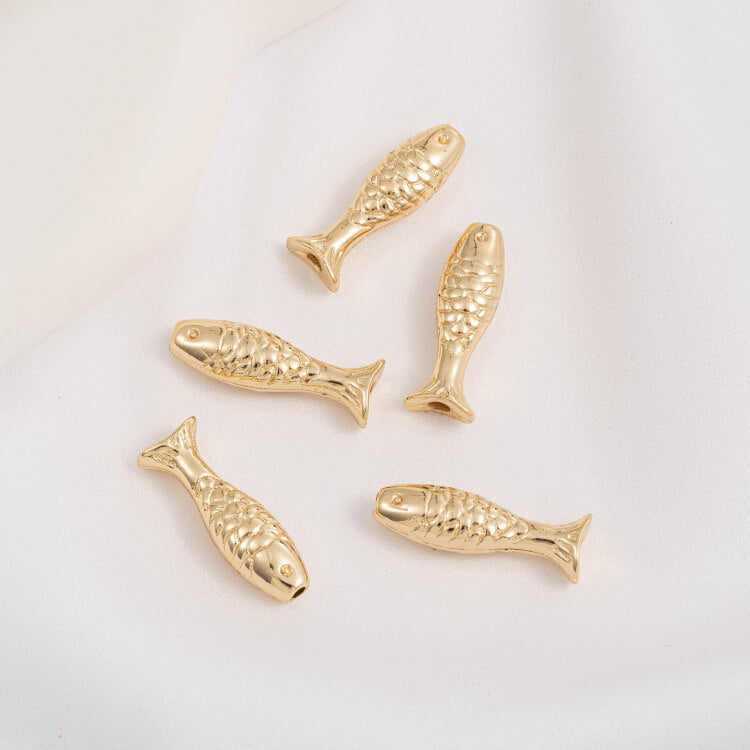 Fish Shape Tube Beads Through Hole Spacer Beads