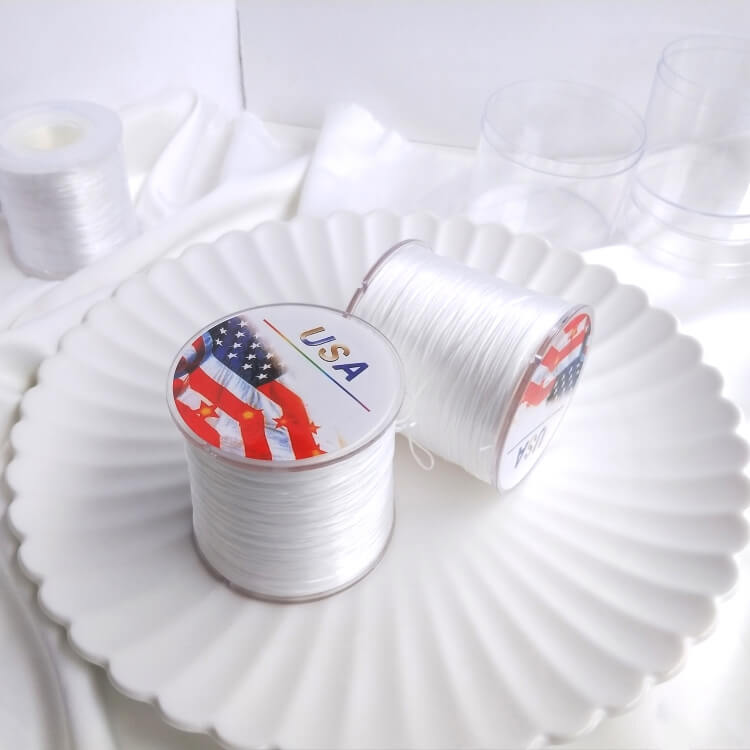 Flat elastic cord beading cord