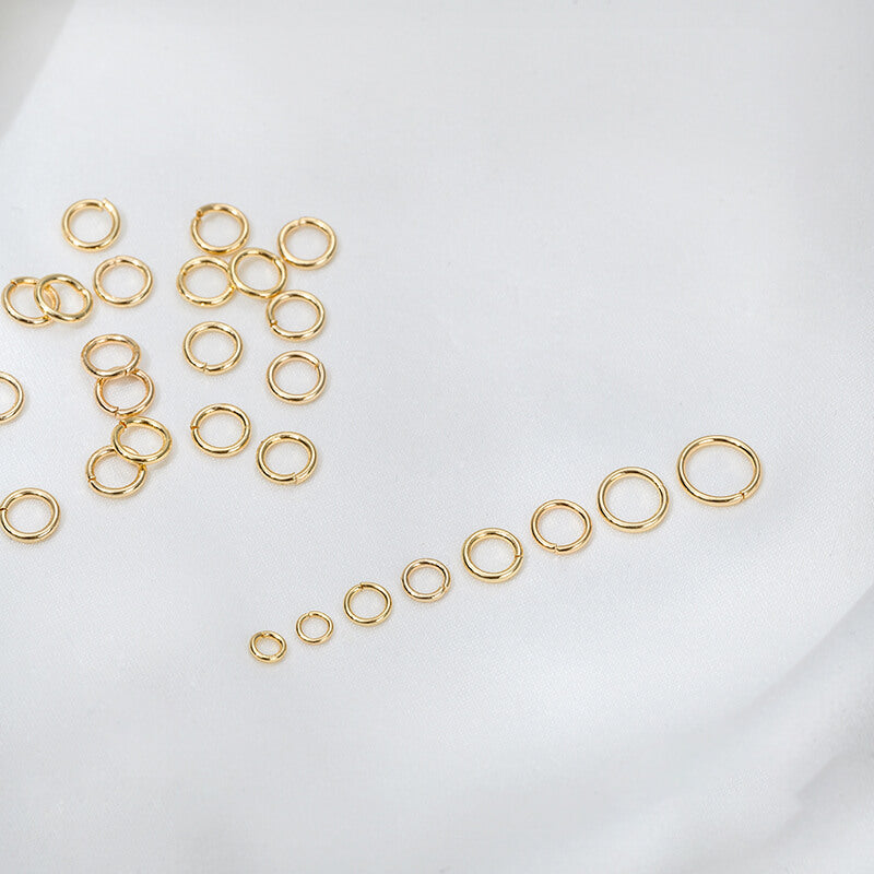 Titanium steel non-fading opening ring non-transparent steel connecting ring