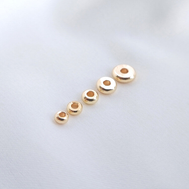 Gold-plated gold bead spacer bead flat sheet