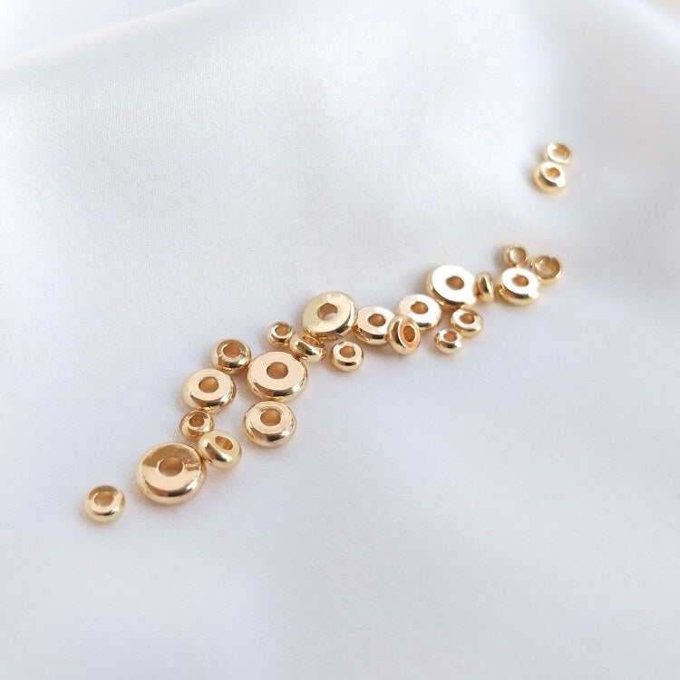 Gold-plated gold bead spacer bead flat sheet