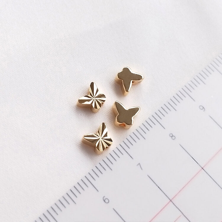 Gold-plated vertical hole butterfly beads