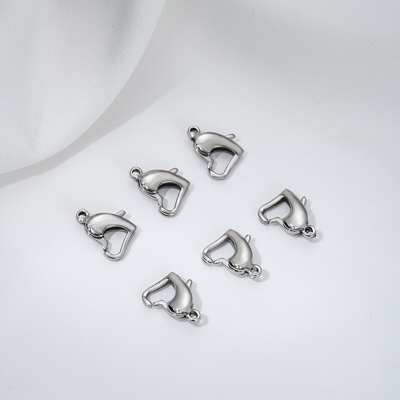 Titanium steel heart-shaped buckle, QQ buckle, round lobster buckle
