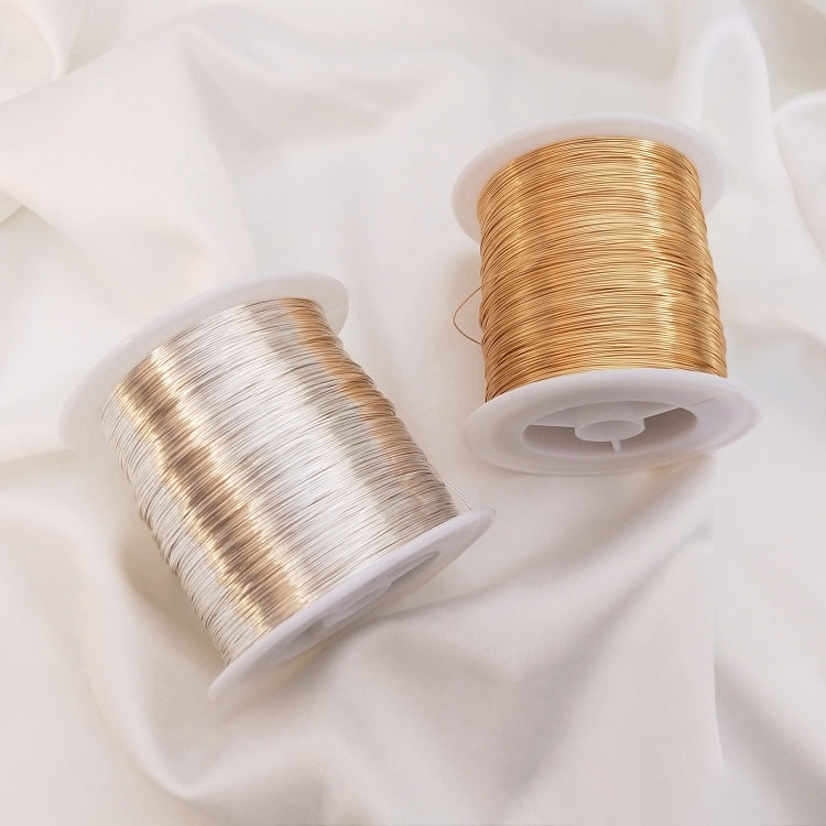Wire components, round soft copper wire, 14k gold & bright silver, half a pound per spool