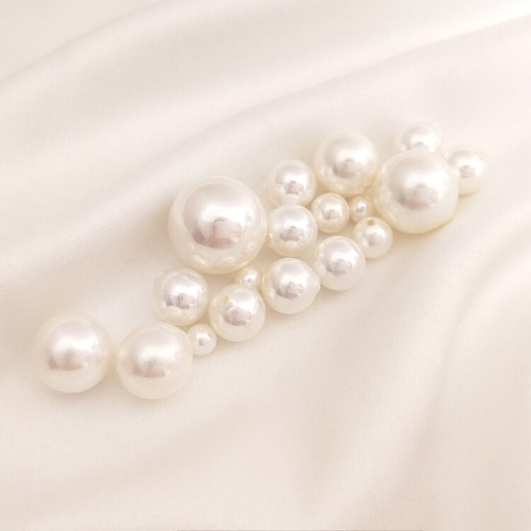 Half hole pearl DIY inlaid round beads natural shell