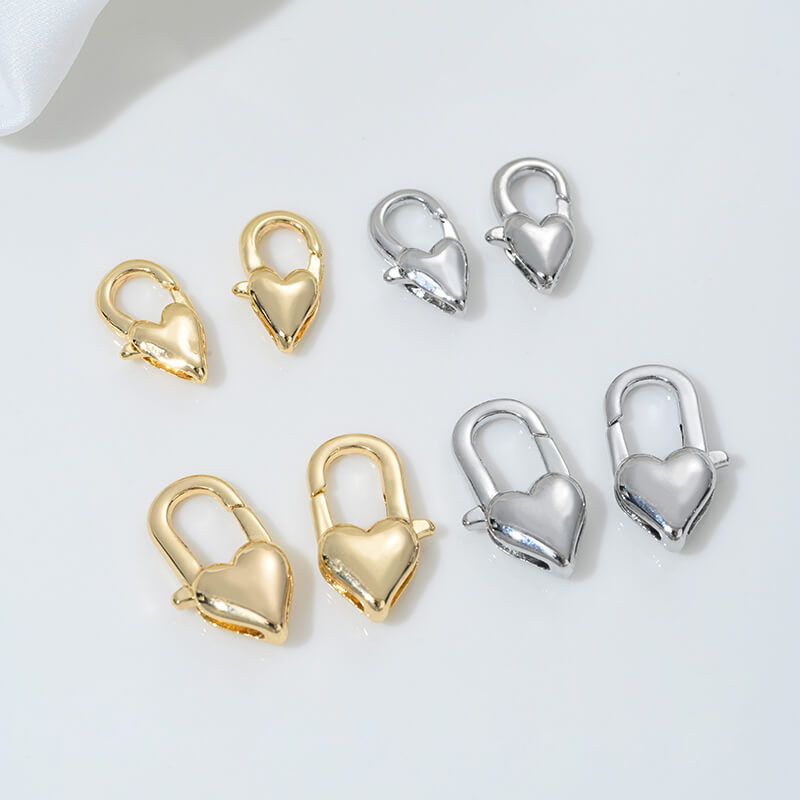Heart-shaped lobster clasp necklace clasp