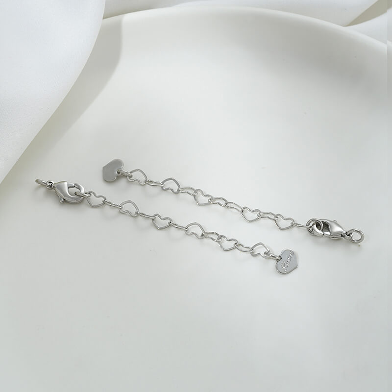 Lobster Clasp Extender, 14K gold-plated,white gold engraved portrait rectangular plate oval heart tag tail chain