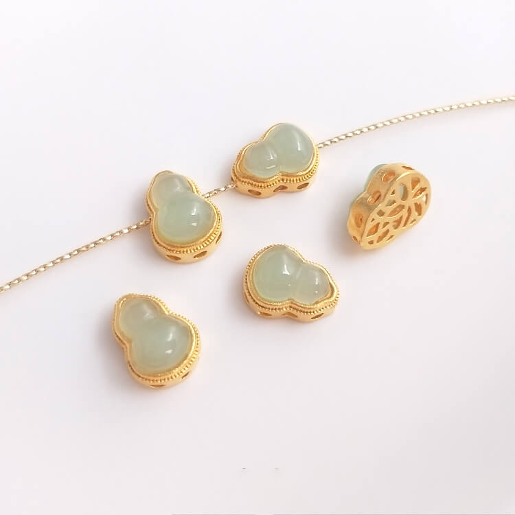 Imitation Jade gourd bead pendant