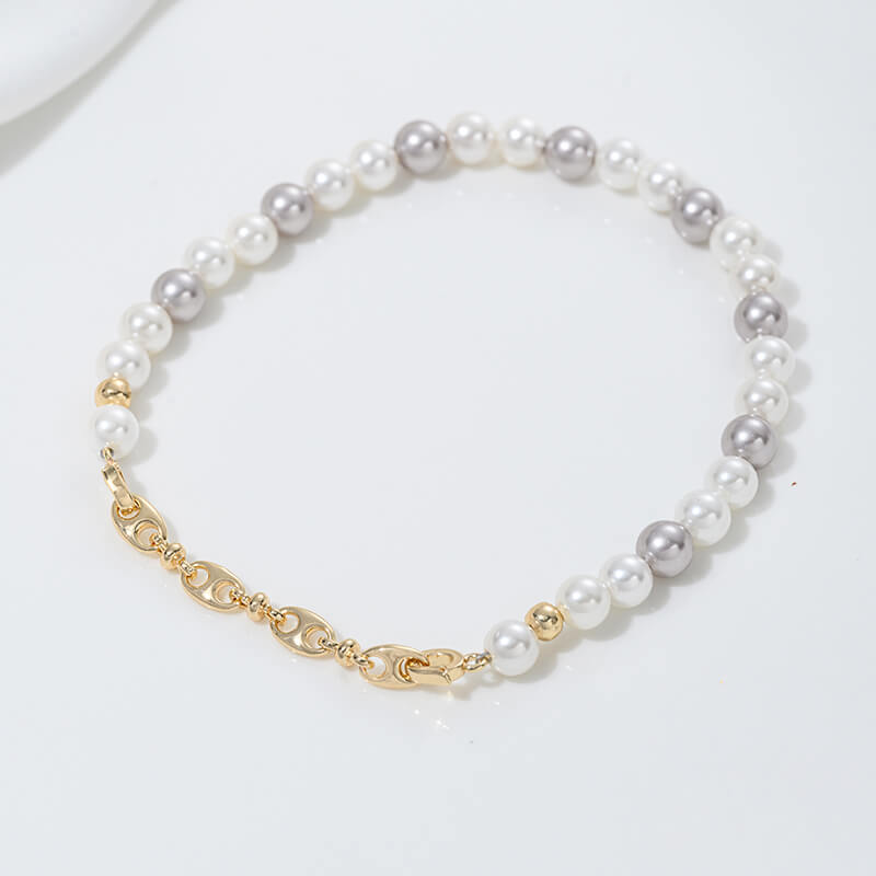 14k gold-plated white k Japanese-style chain pig nose chain double-head buckle lengthened chain