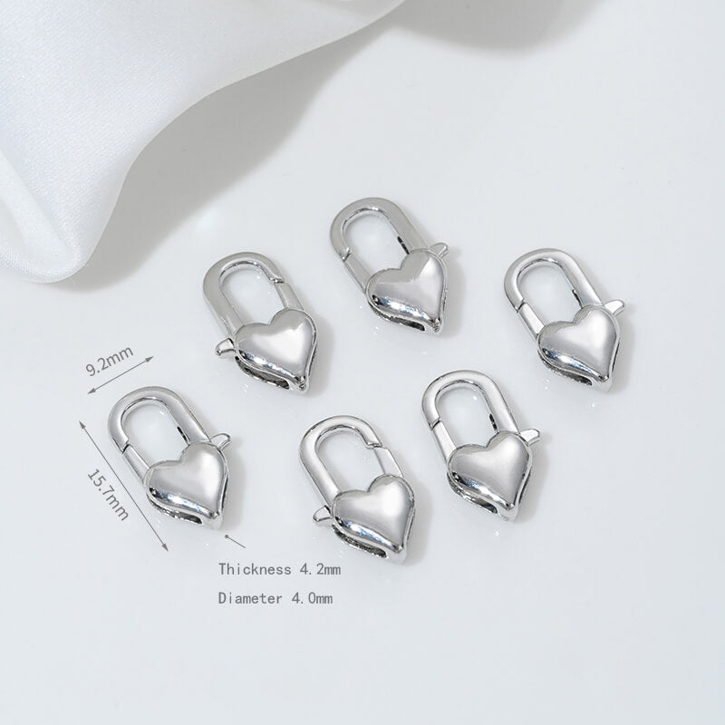 Heart-shaped lobster clasp necklace clasp