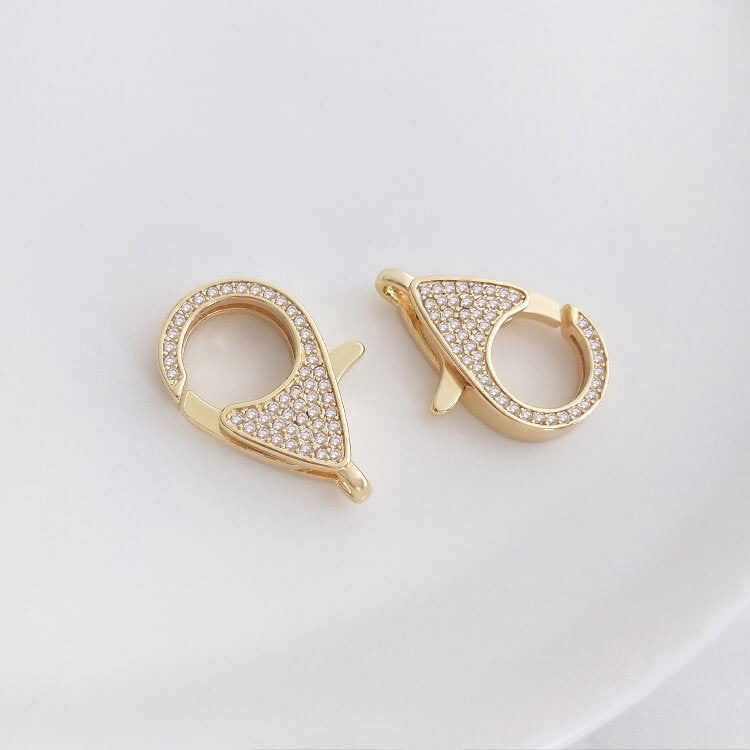 Micro-inlaid zircon five-pointed star bee peach heart-shaped high-end jewelry lobster clasp