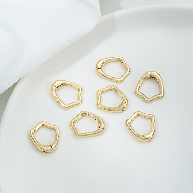 Lobster clasp peach heart shape