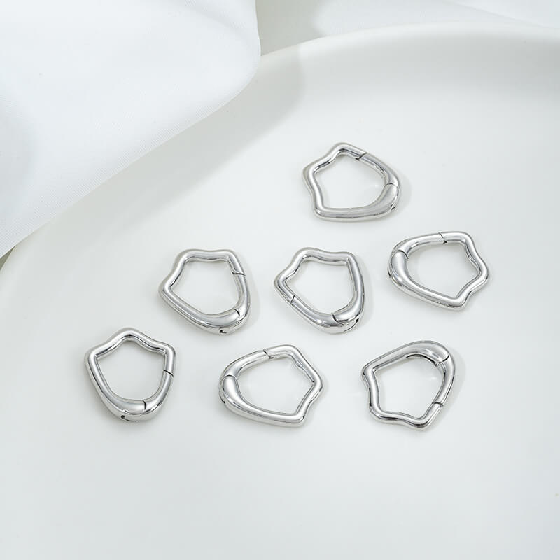 Lobster clasp peach heart shape