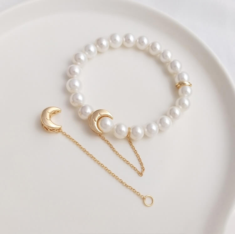 Sun and moon large hole spacer bead hanging chain DIY Accessories