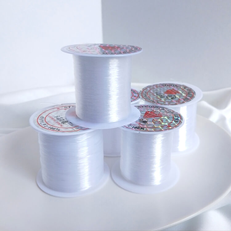 Non-elastic transparent crystal beaded cord fishing line 1 roll
