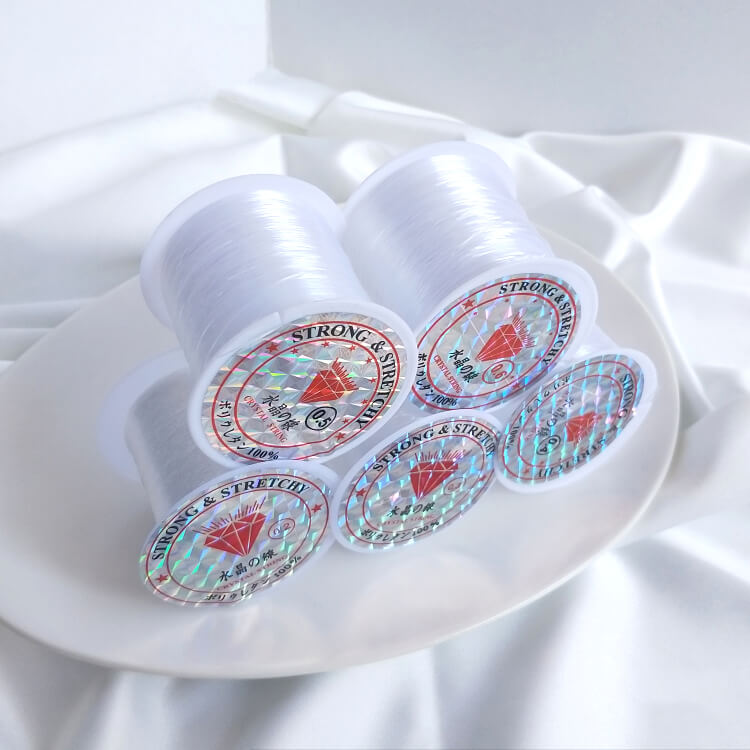 Non-elastic transparent crystal beaded cord fishing line 1 roll