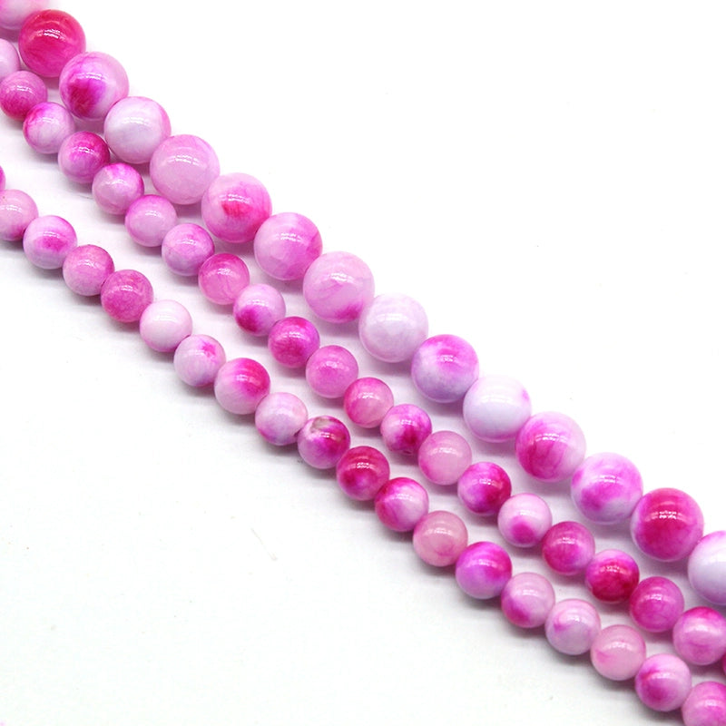 Purple red Persian jade round beads DIY hand-woven materials