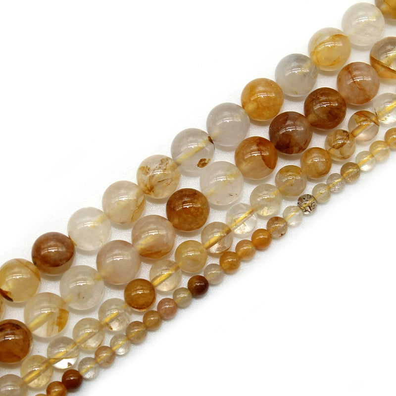 Yellow glue flower loose beads DIY hand-woven bracelet