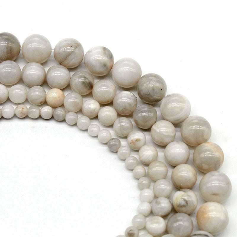 White crazy agate round beads semi-finished products jewelry accessories