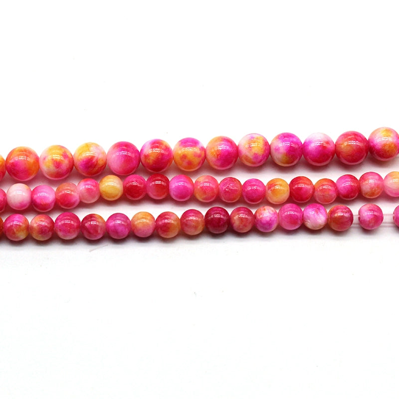 Rose red Persian jade round beads DIY hand-woven materials