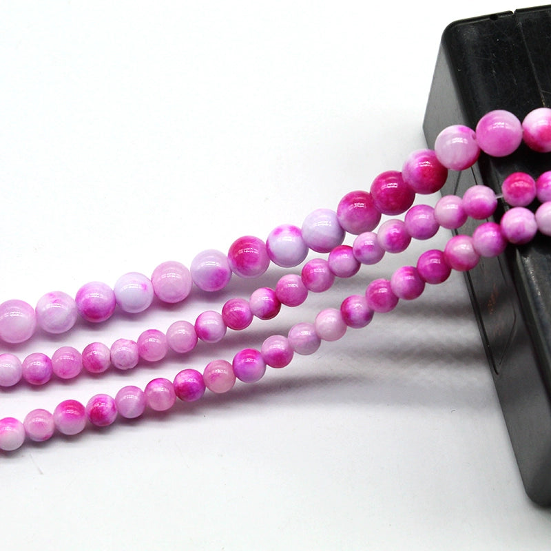 Purple red Persian jade round beads DIY hand-woven materials