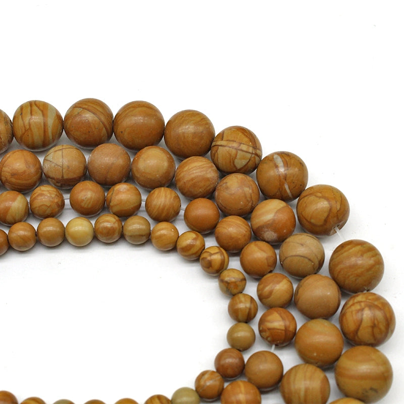 Wood grain stone loose beads DIY handmade materials
