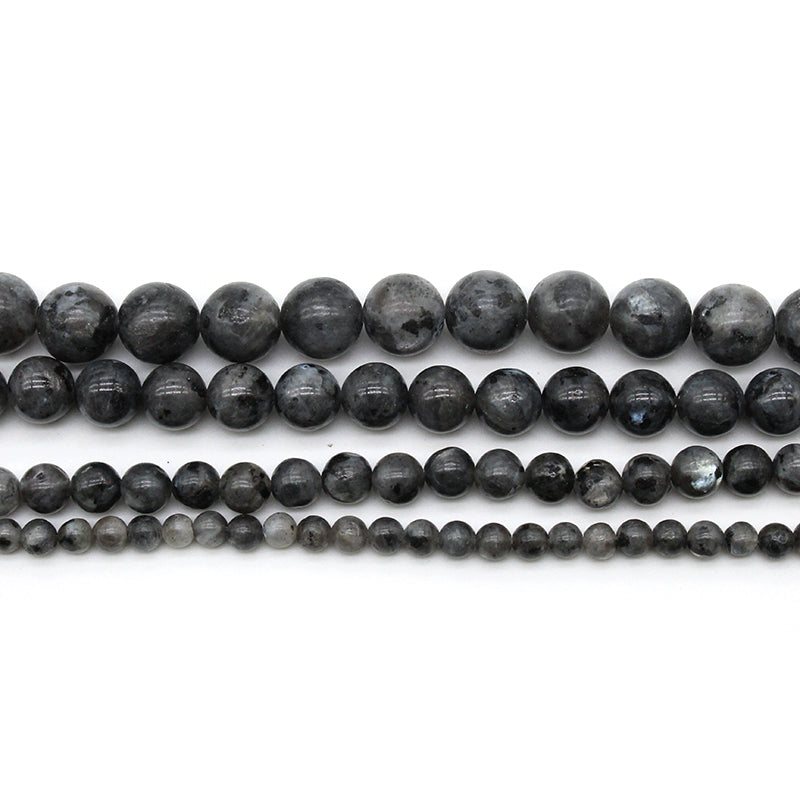 Black flash stone loose beads DIY handmade materials