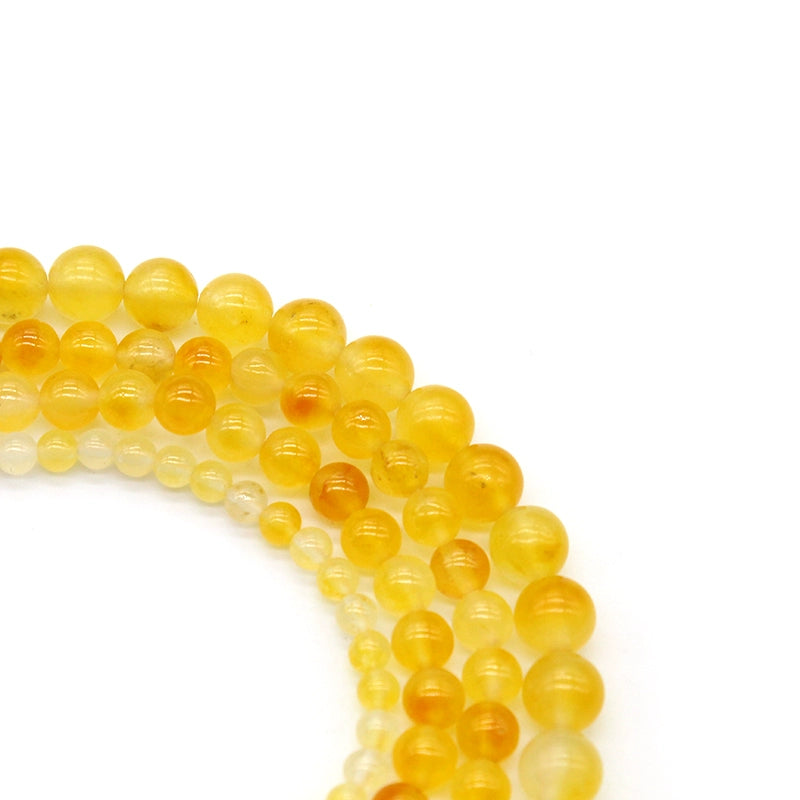 Floating yellow chalcedony DIY hand-woven crystal jade necklace accessories