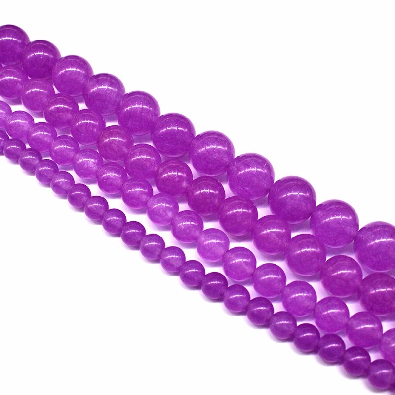 Purple red chalcedony semi-finished DIY handmade crystal beads