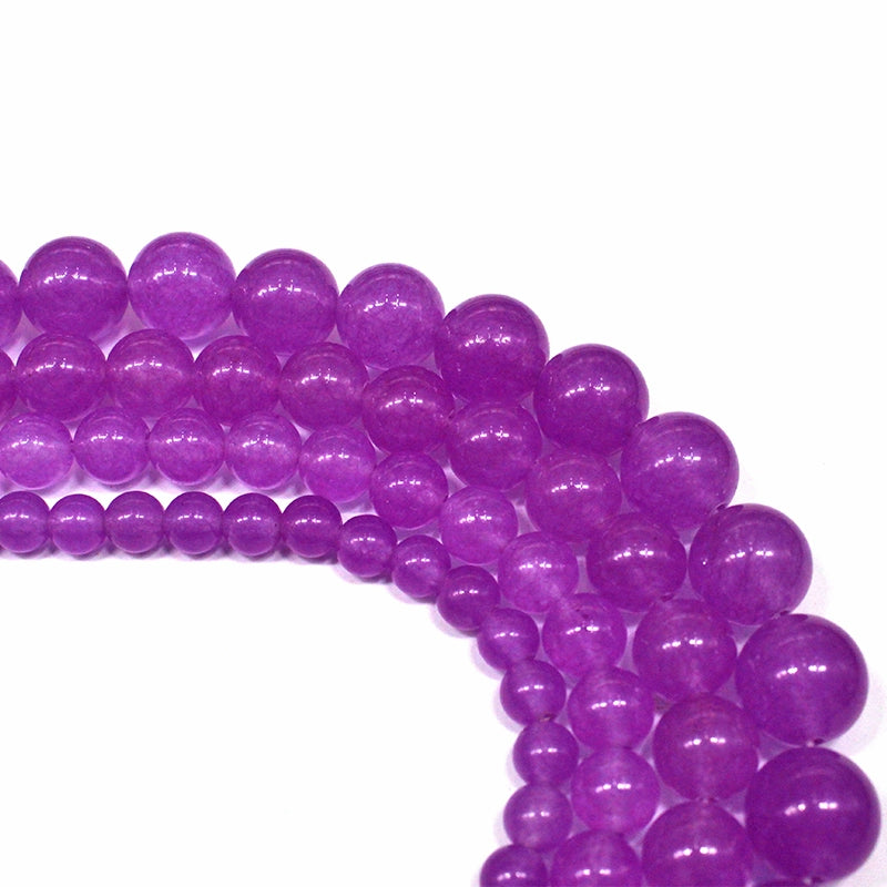 Purple red chalcedony semi-finished DIY handmade crystal beads