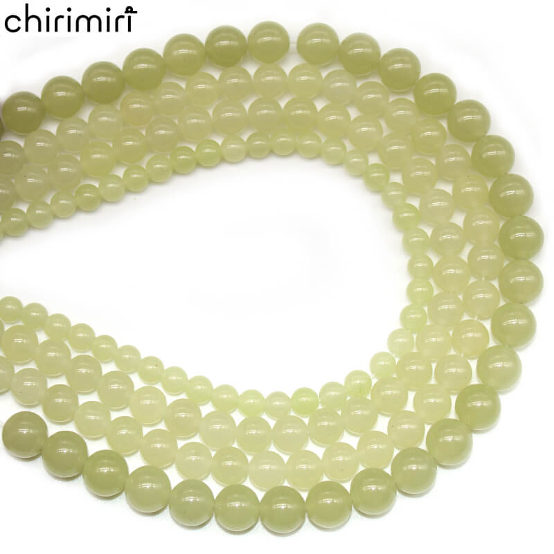 Optimized cyan chalcedony loose beads DIY hand-woven bracelet
