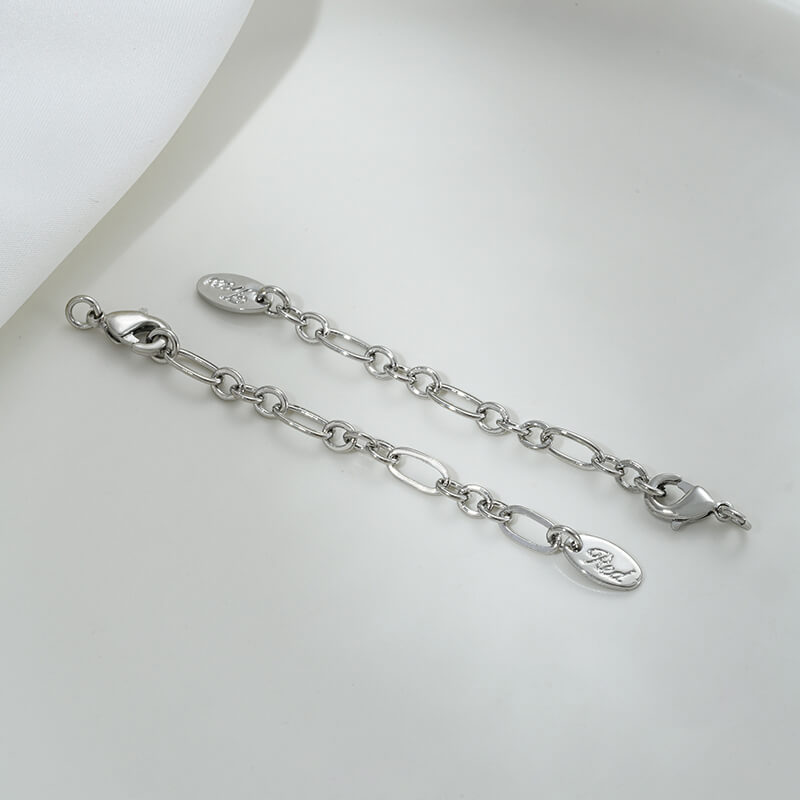 Lobster Clasp Extender, 14K gold-plated,white gold engraved portrait rectangular plate oval heart tag tail chain