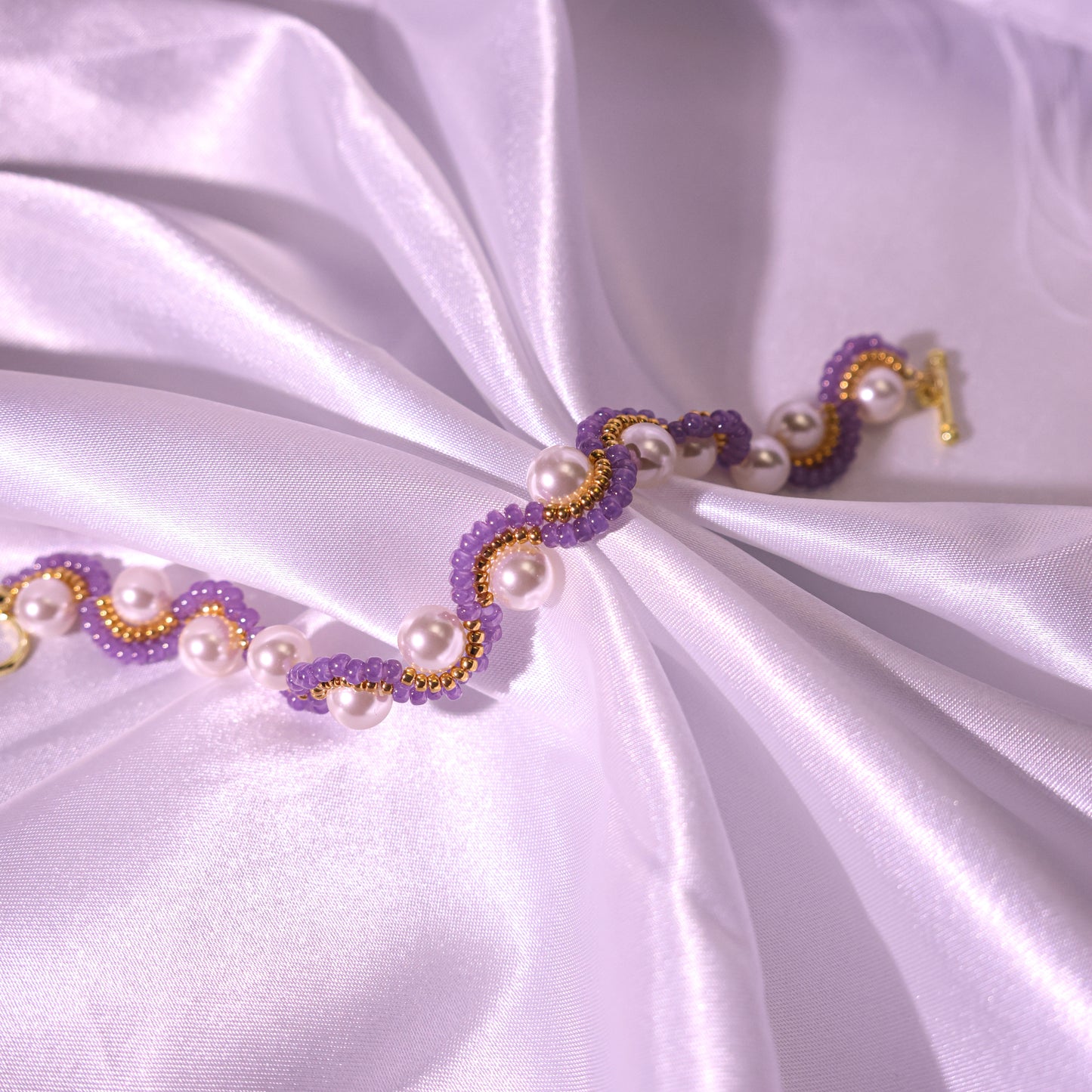 Chirimiri Handmade Pearl & Lavender Bracelet - Moonlit Grace High Appearance Bracelet Teenage Girl Accessories Party Accessories Gifts Girlfriend Bracelets For Women