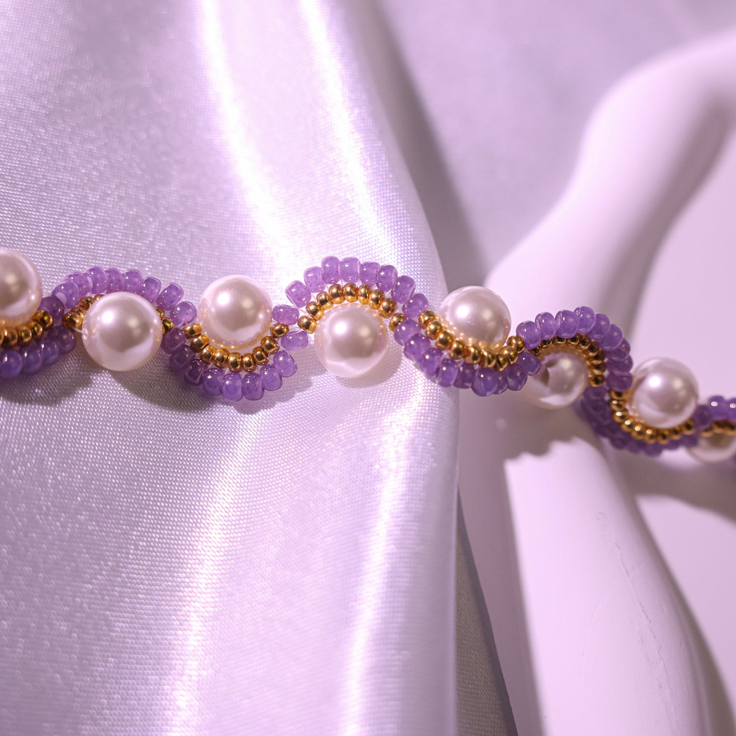 Chirimiri Handmade Pearl & Lavender Bracelet - Moonlit Grace High Appearance Bracelet Teenage Girl Accessories Party Accessories Gifts Girlfriend Bracelets For Women